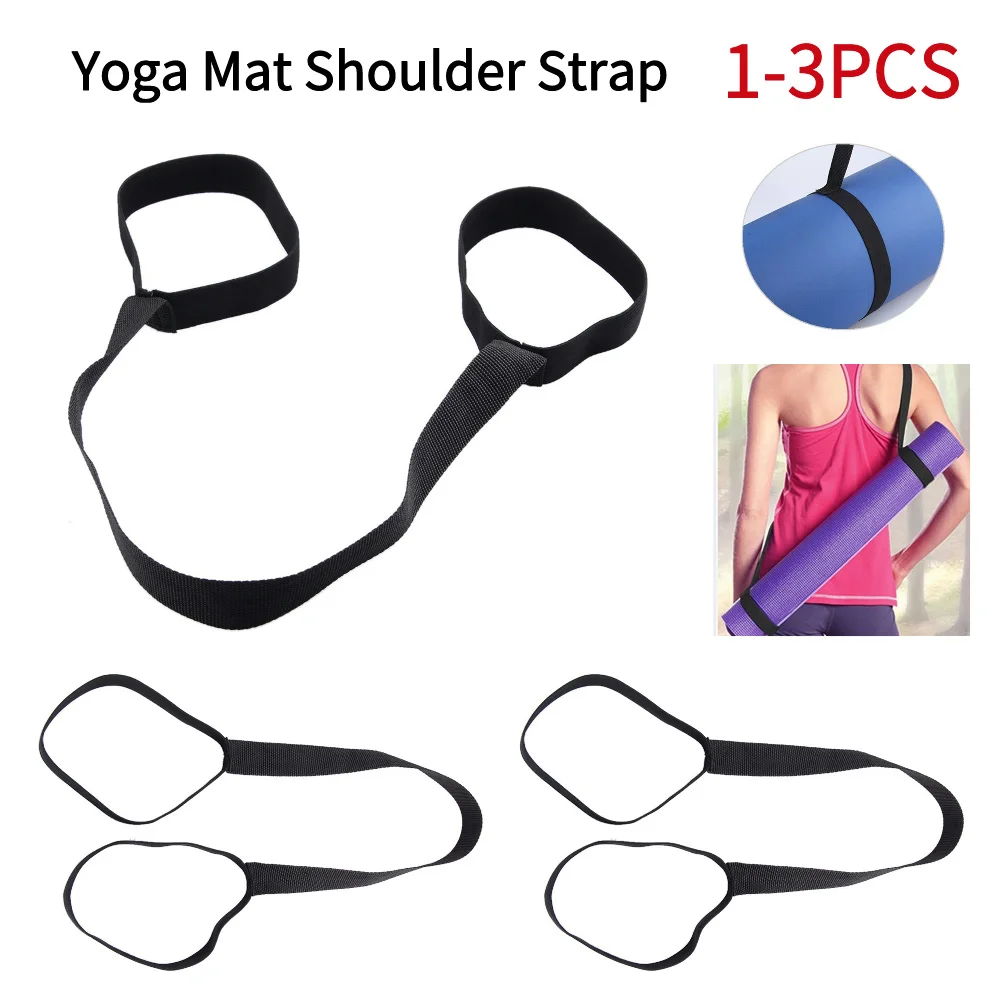 Yoga Strap Belt 1-3PCS Yoga Mat Strap Belt Portable Adjustable Sports Sling Shoulder Carry Strap Exercise Stretch Fitness Elastic Yoga Belt