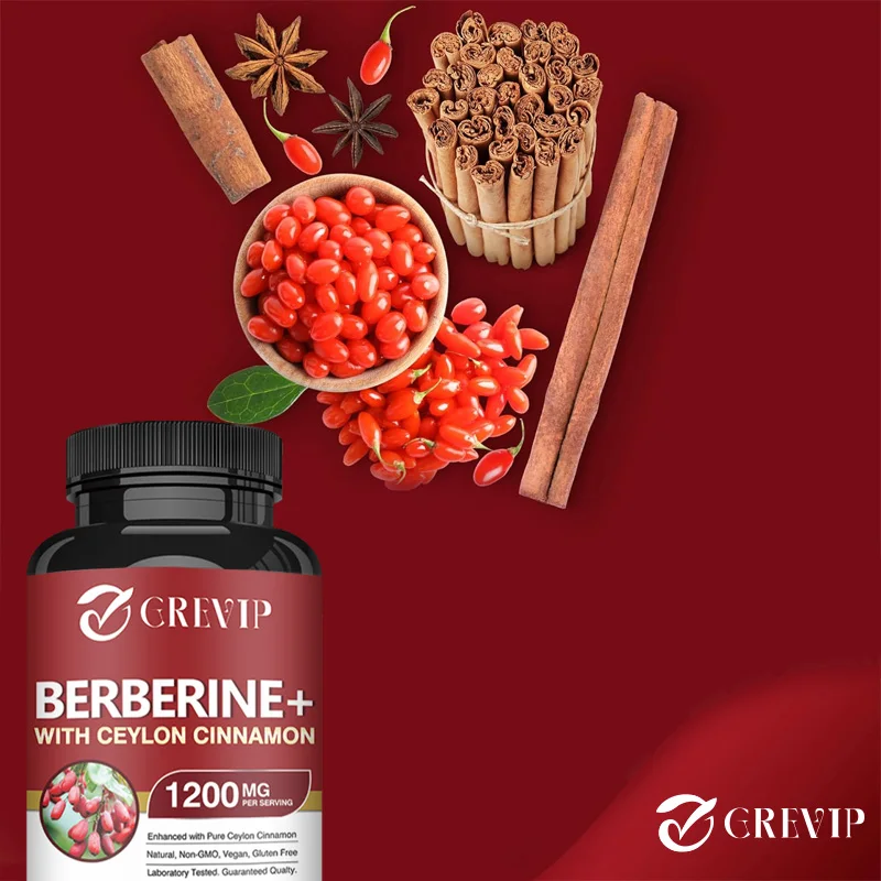 Berberine Ceylon Cinnamon Capsules Cardiovascular Digestive Health Supports Immune System Antioxidant digestive capsules
