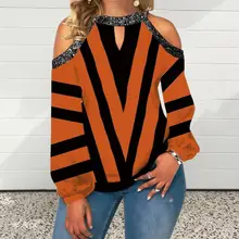 

Office Lady Blouse Butterflies Off Shoulder Spring Summer Loose Commuting Bottoming Shirt for Daily Wear