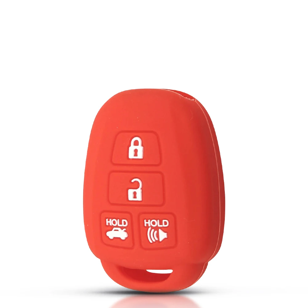 Key Cap Silicone Covers Dandkey Car Key Case Protector For Toyota CAMRY 2012 2013 2014 2015 Corolla 2014 2015 Fob 3/4 Buttons