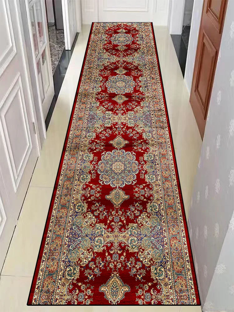 Bohemian Long Corridor Carpet European Luxury Decoration Hallway Runners Rugs Anti-slip Easy Cleaning Floor Mat Stairway Carpets 3