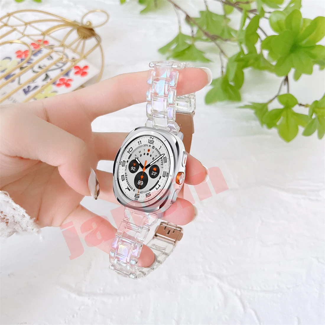 Transparent Bracelet-Style Strap for Samsung Watch Ultra - Elegant Women's Accessory