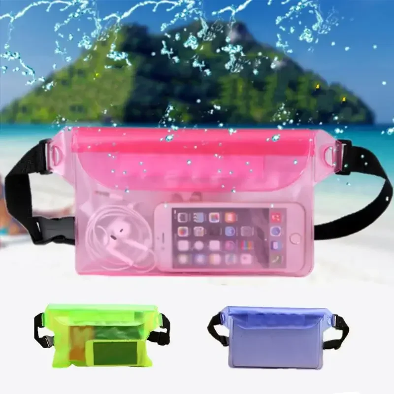 Waterproof Swimming Diving Bag PVC Beach Drifting Diving Waist Pack Shoulder Bag Underwater Mobile Phone Case Outdoor Dry