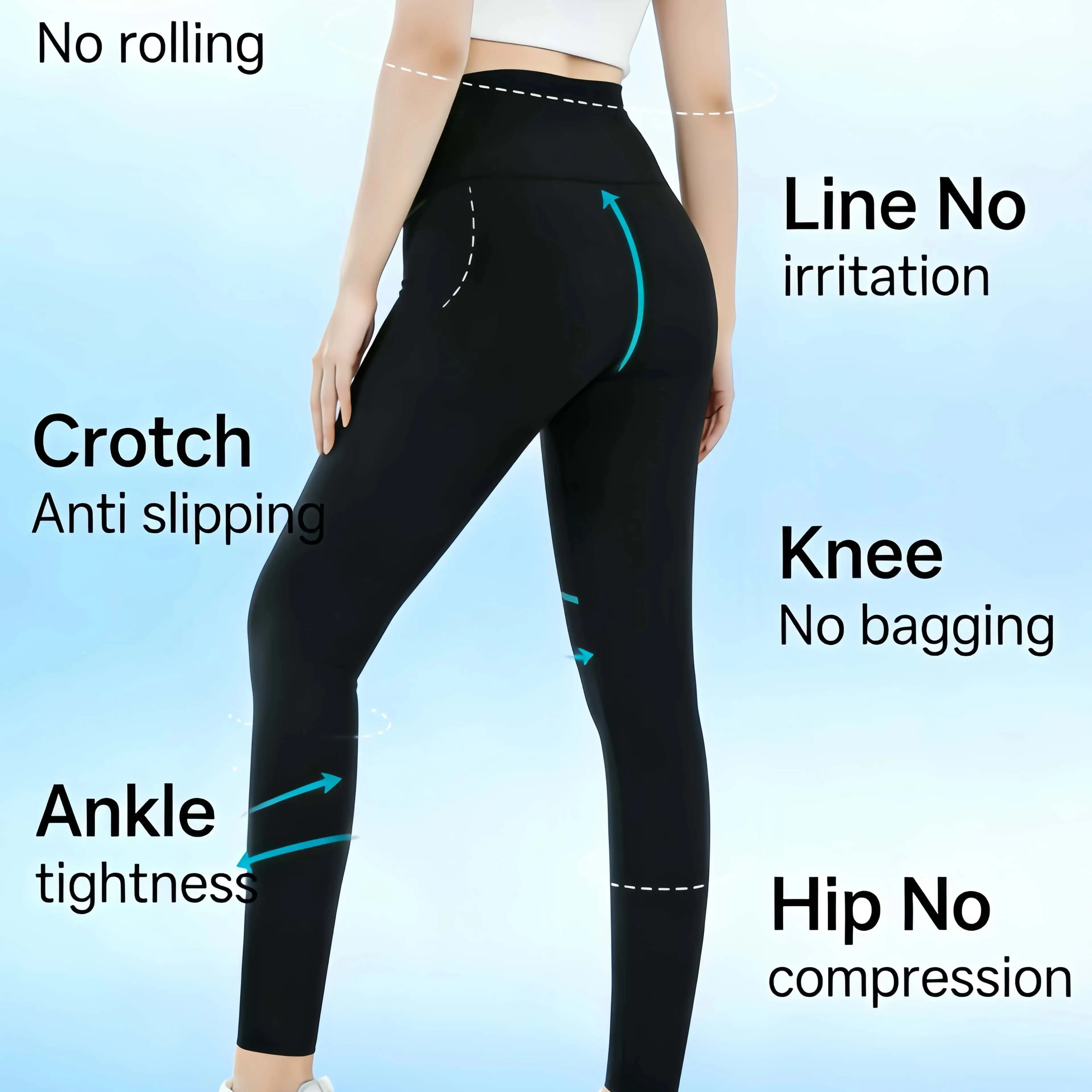 Women's Cooling Breathable Yoga Pants High Waist Stretchy Comfortable Elegant Casual Yoga Pants for Daily Wear Workouts 3