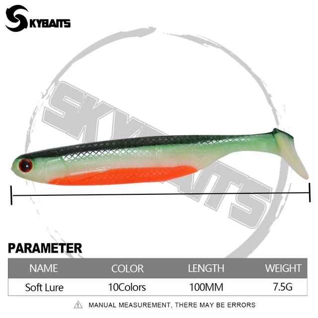 SKYBAITS 3Pcs/Lot 95MM/8G 3D Eyes T-Type Paddle Tail Rocker Silicone  Artificial Swimbait Soft Lure Wobblers Fluke Pike Leurre - AliExpress