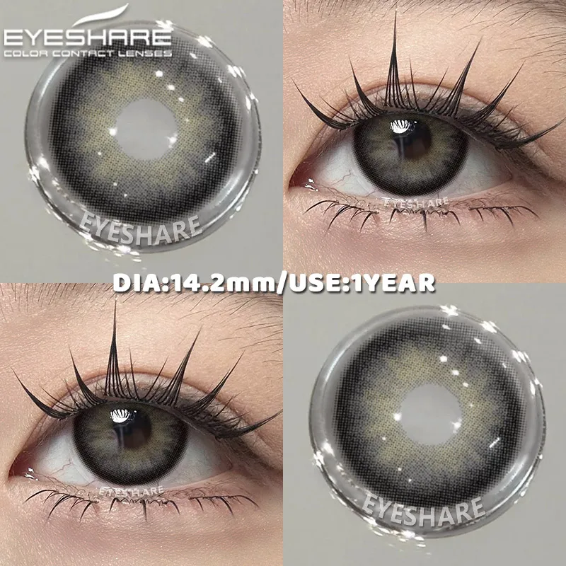 EYESHARE Natürliche farbige Schüler für Augen, 1 Paar schwarze Linsen, kosmetische blaue Schönheitslinsen, graue Augenkontaktlinsen, grüne Colorcon-Linse – Detail 13