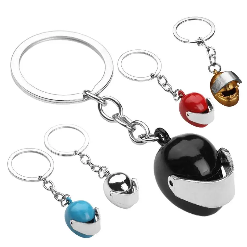 

Helmets Pendant Keychain Creative Mini Motorcycle Helmets Keychain Car Key Ring Portable Bag Pendant Cute Helmets Charm Key Ring