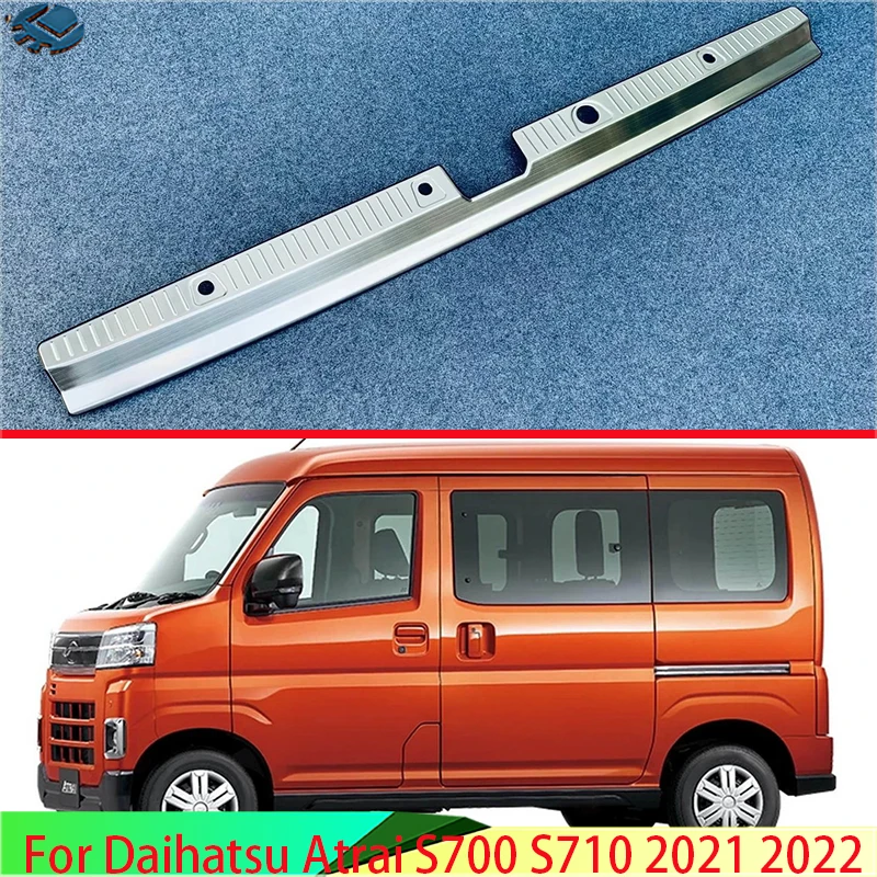 Stainless Steel Rear Bumper Protection Window Sill Outside Trunks Decorative Plate Pedal for Daihatsu ATRAI HIJET CARG