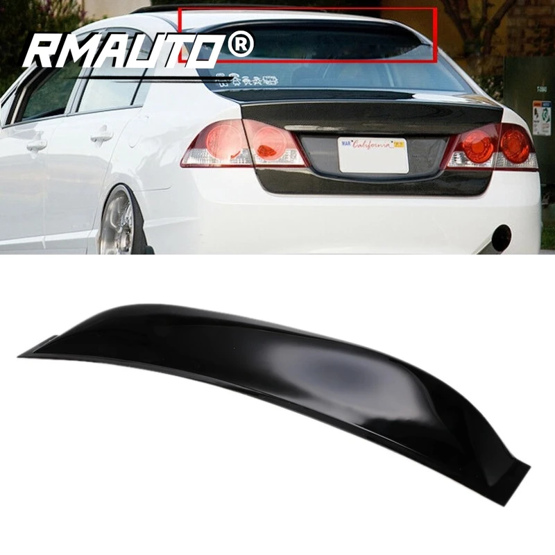 Car Rear Window Roof Spoiler Wing Visor Glossy Black For Honda Civic 4 Door Sedan 2006 2011 Car