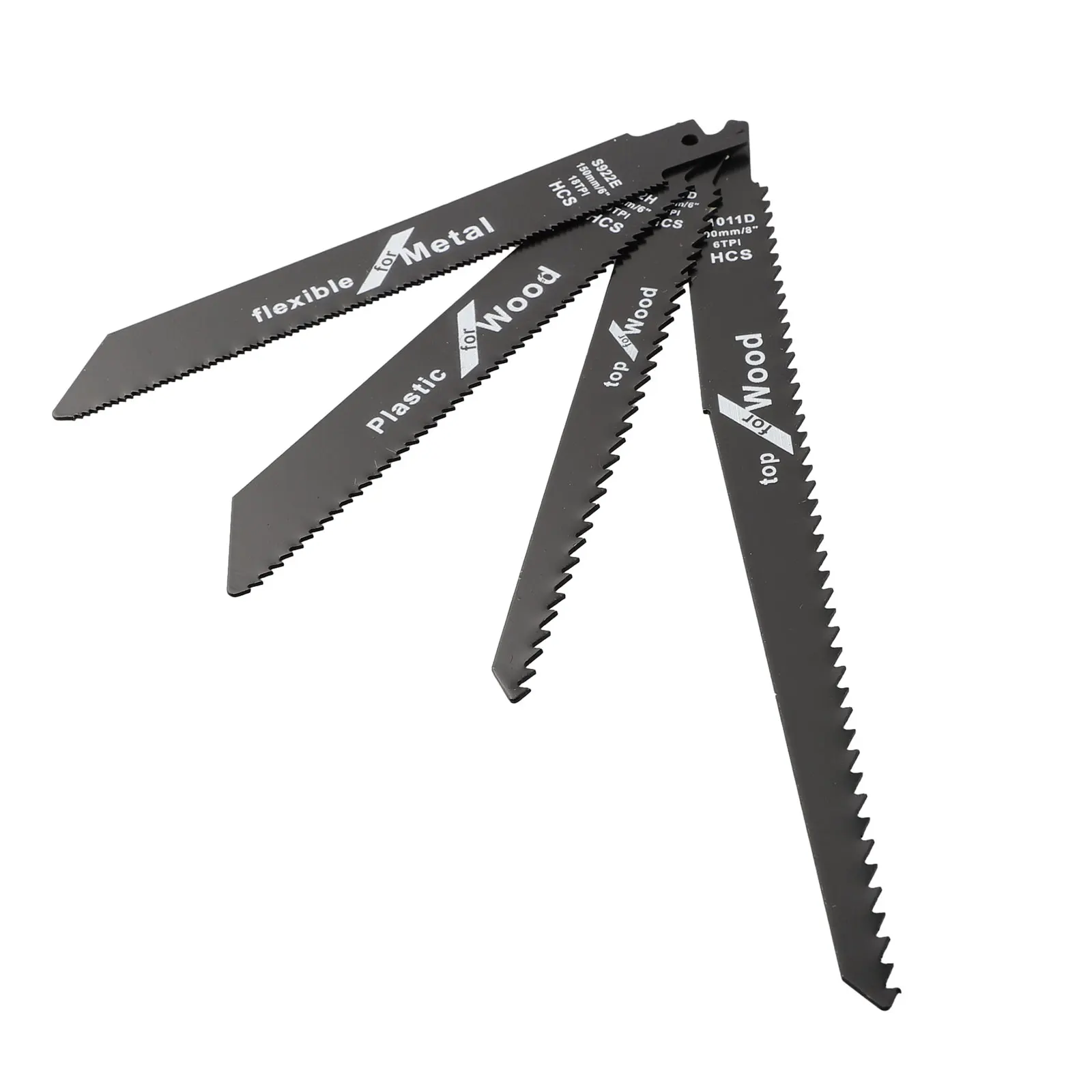 Description Picture 4 of item4pc Reciprocating Saw Blades High Carbon Steel Wood Pruning Saw Blades For Plastic Pipe Metal Cutting S922H/S922E/S611D/S1011D