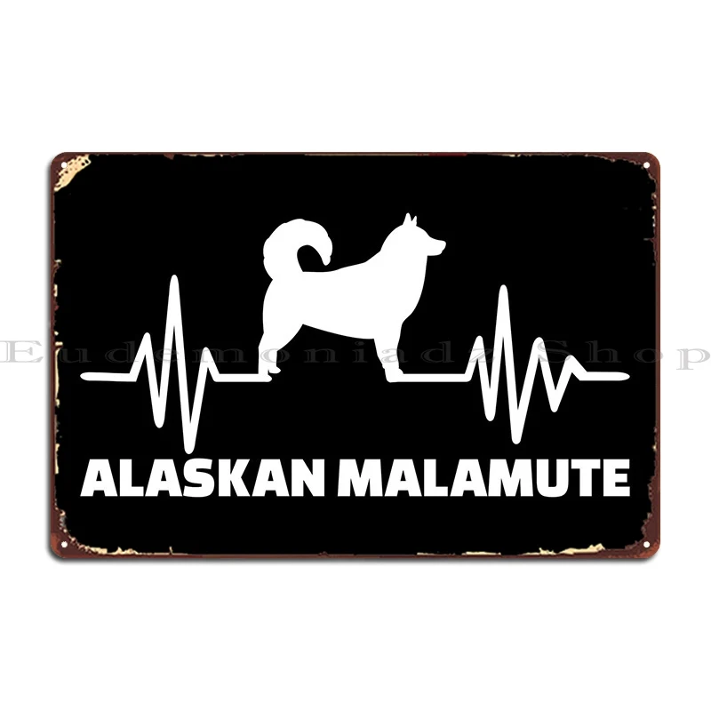 Alaskan Malamute Metal Sign Cinema Garage Iron Vintage Garage Tin Sign Poster