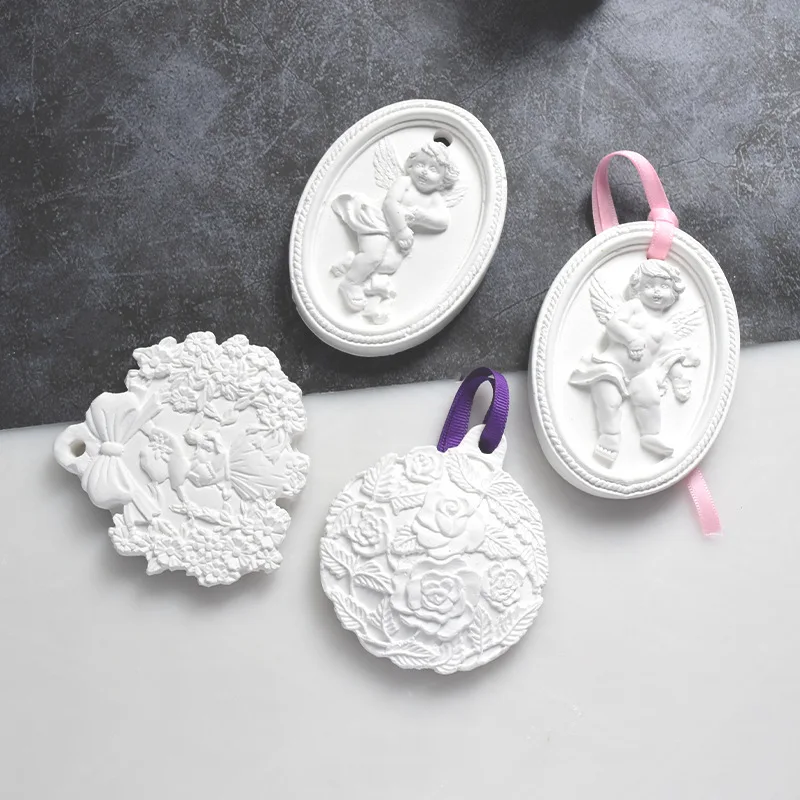 DIY Angel Shape Aromatherapy Plaster Mold Fondant Cake Chocolate Molds Soap Decorating Silicone Mould Handmade Clay Crafts