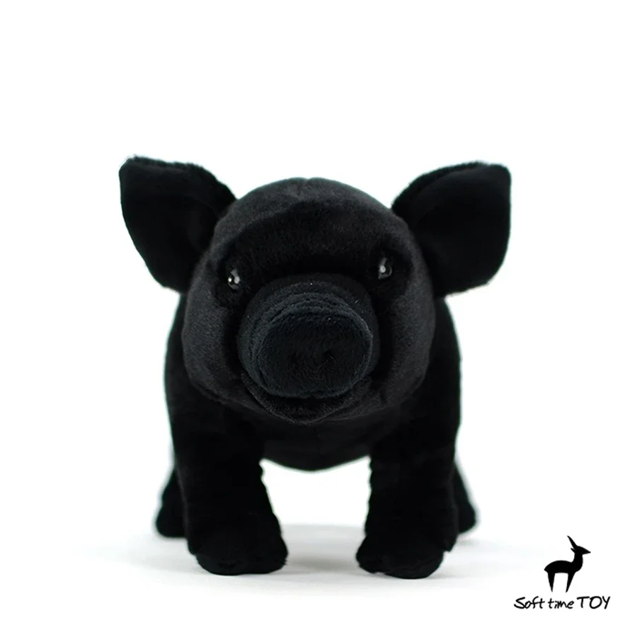 Black Pig High Fidelity Anime Cute Plushie Hog Plush Toys Lifelike Animals Simulation Stuffed Doll Kawai Toy Gifts For Kids 4
