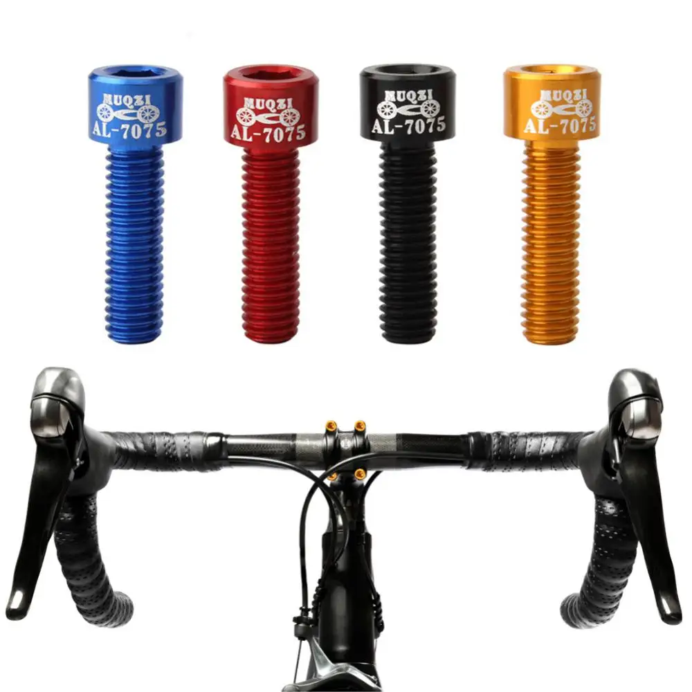 MTB 핸들 바 나사 세트, 산악 도로 자전거 고정 기어 스템 라이저 볼트, 스테인리스 스틸 나사, 자전거 액세서리