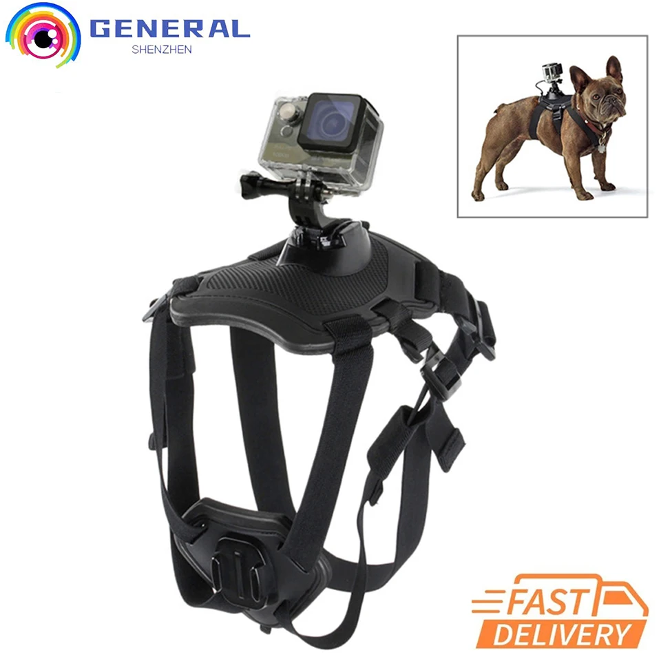 

Аксессуар для экшн-камеры Gopro Dog черный фиксированный наплечный ремень нейлоновый резиновый мягкий моющийся для DJI Osmo