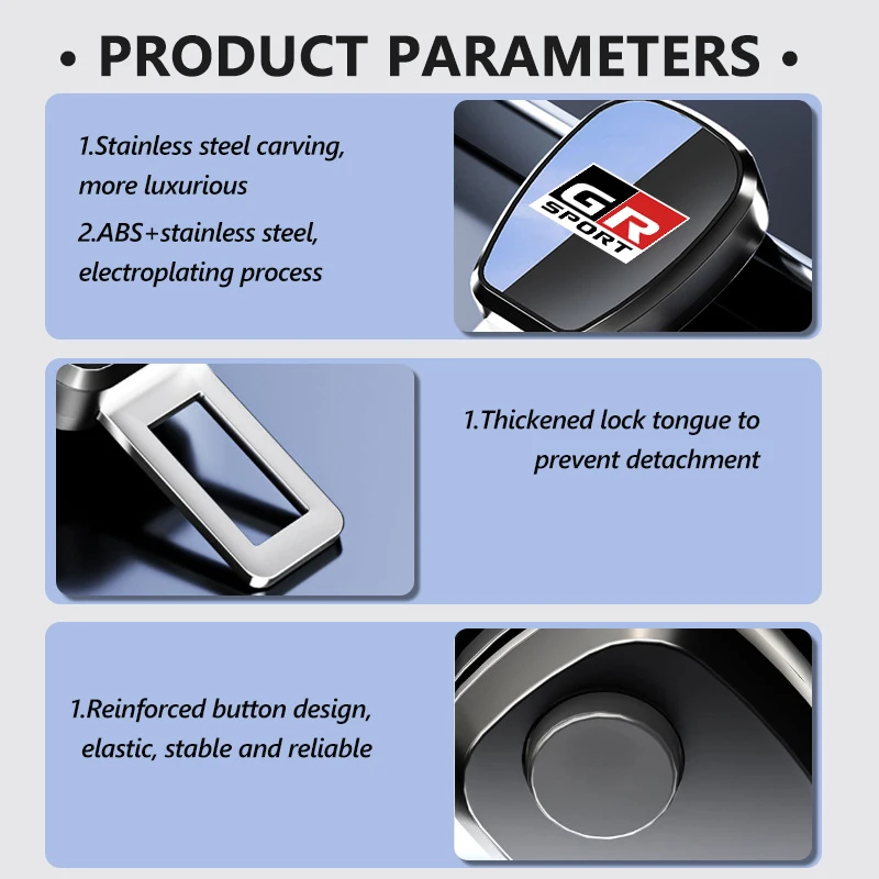 도요타 자동차 시트 벨트 클립 연장기 안전벨트 잠금 버클 플러그 자동차 액세서리 GR MN 캠리 프리우스 아우리스 크라운 야리스