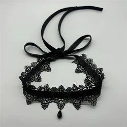 Elegant Lace Choker Necklace for Women - Gothic Vintage Fashion Jewelry (Black)