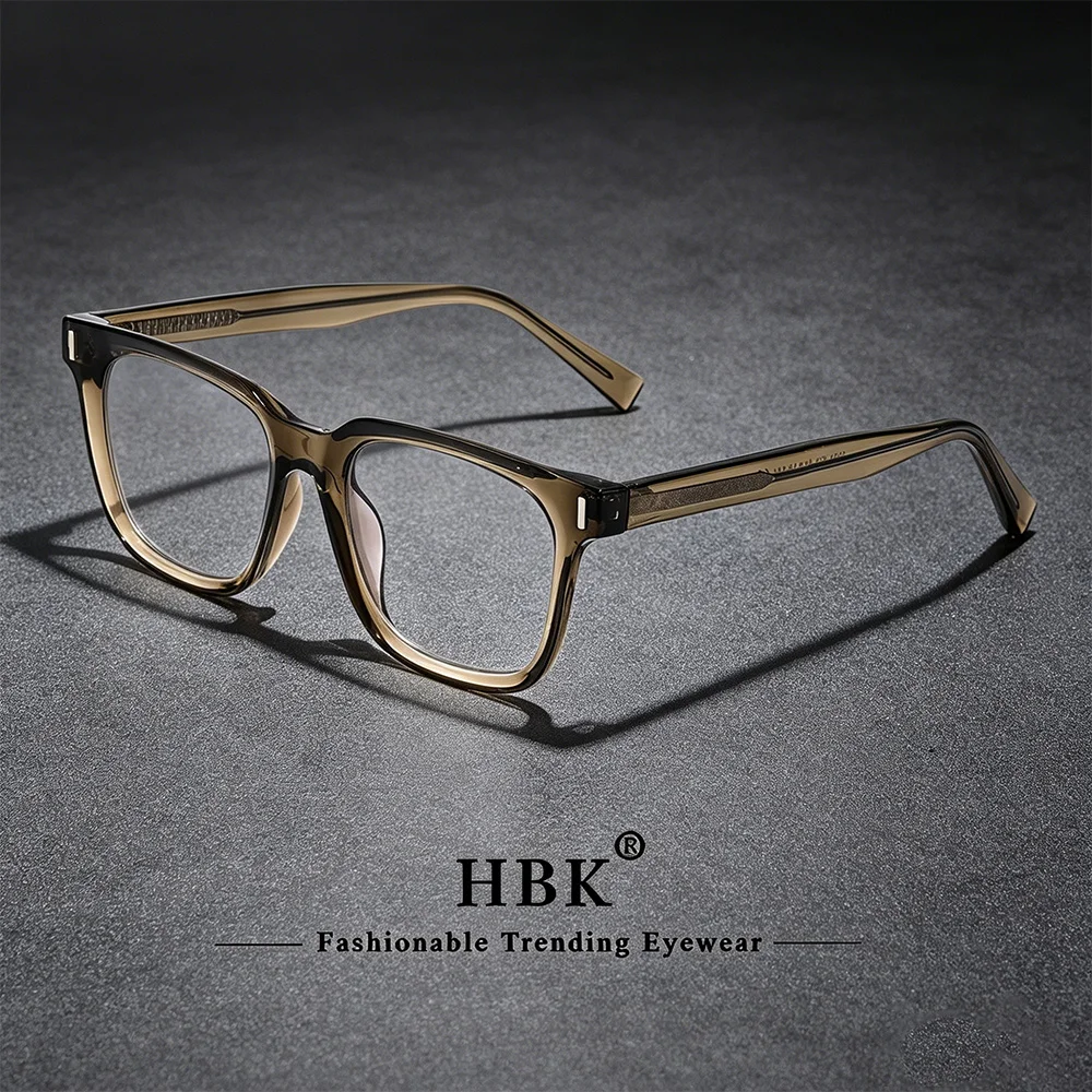 HBK Vintage Unisex TR90 Square Anti Blue Light Glasses Frame