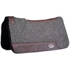 Western Wool Felt Horse Saddle Pad with Distressed Wear Leather for Horses USA-made Brown Breathable Durable