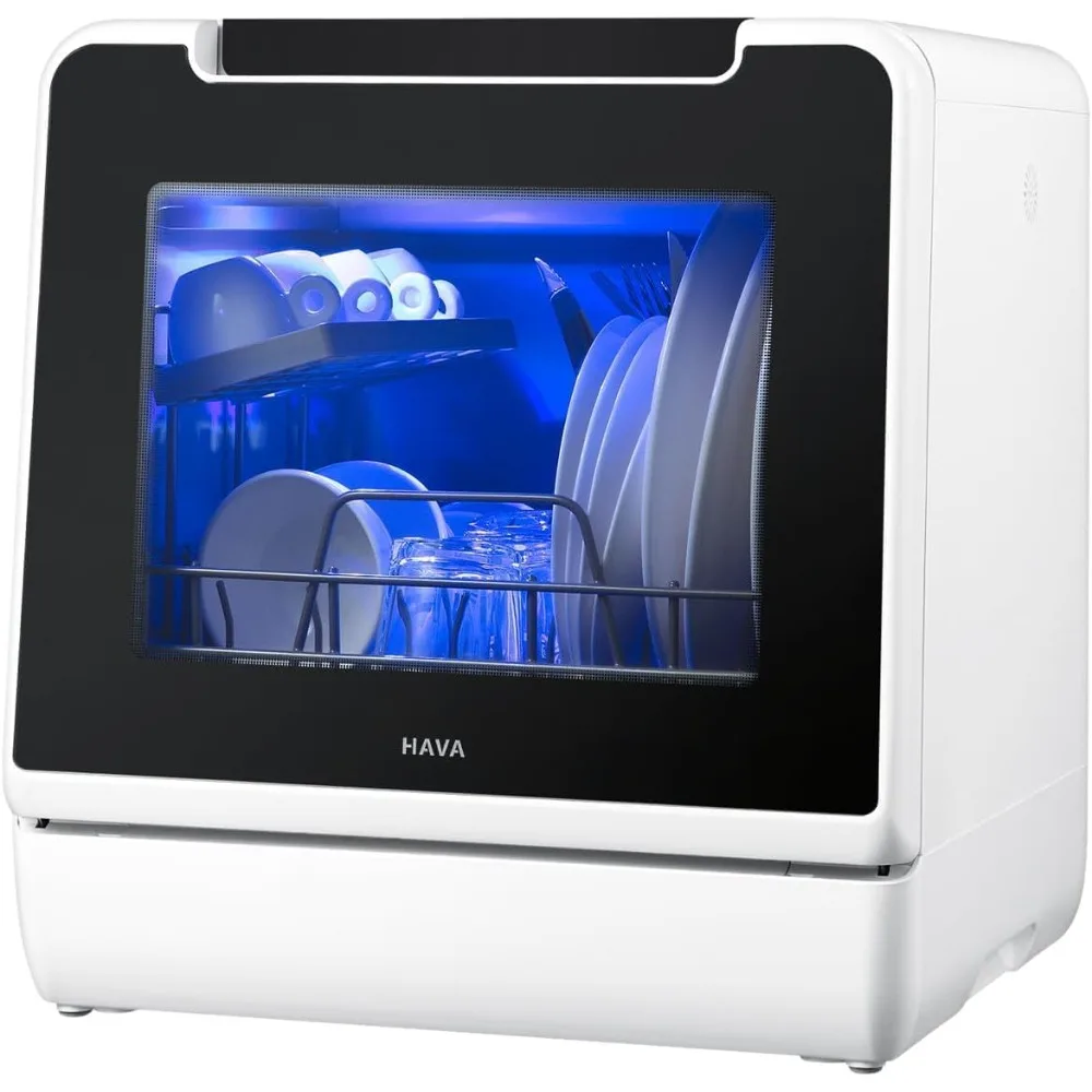 Countertop Dishwasher, NEW Upgraded Model, 8 Wash Programs Portable Dishwasher with Child Lock