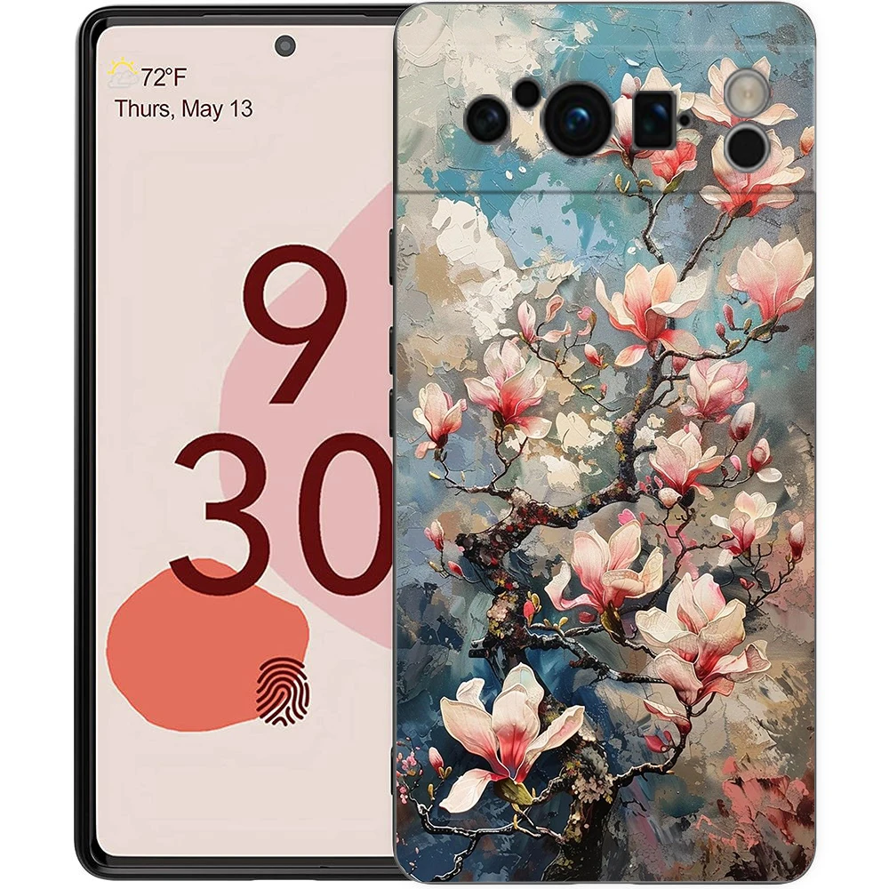 Claude Monet Garden Art Soft TPU Bumper Phone Case - Black Cover