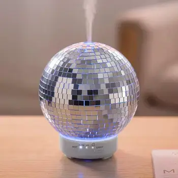 Creative Rotating Laser Ball Aromatherapy Machine Home Desktop Humidifier Diffuser Timer Mode 7 Color LED Rotating Light Humidif 1