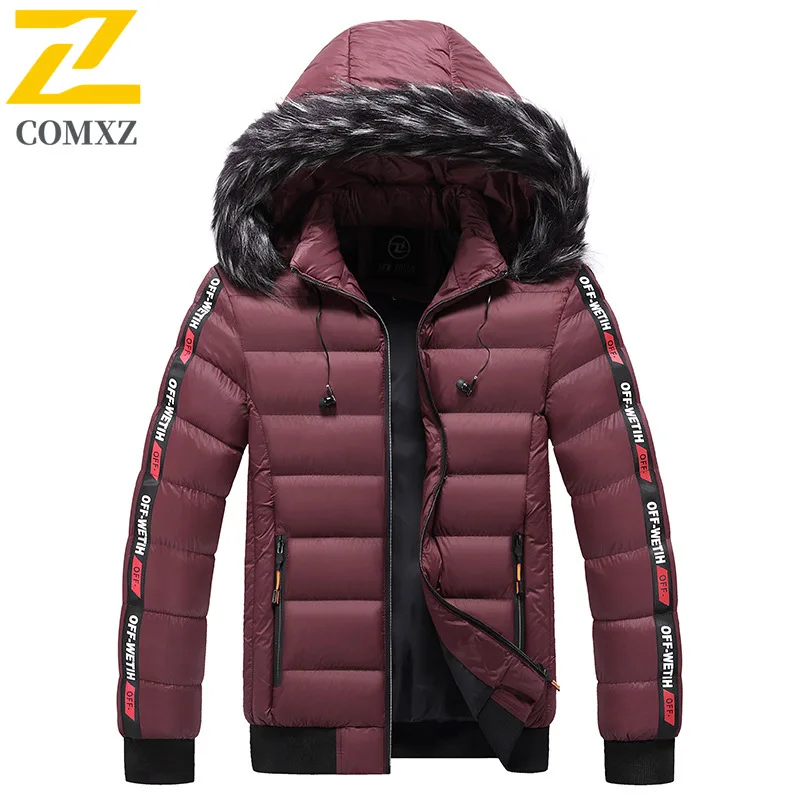 Men's Winter Thickened Hooded Cotton Jacket American style Windproof Parka Color-blocked Casual Overcoat Thermal Padded Coat2025