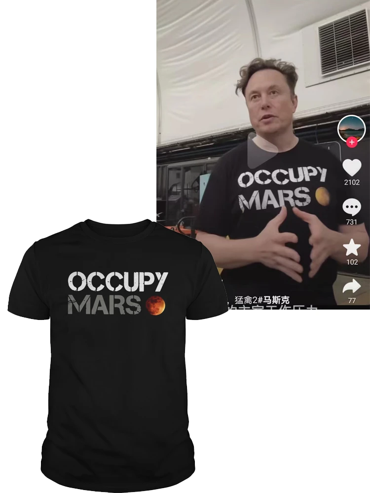Elon-Musk-s-T-shirts-for-Man-Occupy-Mars-Game-T-Shirt-Summer-Street