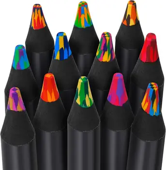 12 Rainbow Colored Pencils 1