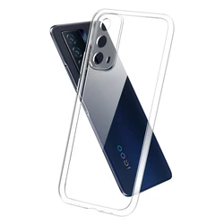 Clear  Capa Soft Silicone Lens Protection Case with Back Cover Coque for IQOO Z5 5G (Clear)
