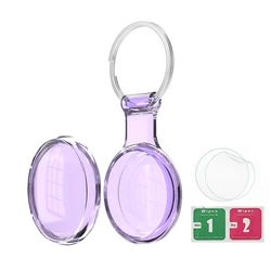 Sturdy Aluminum Alloy Keychain with Protective Cover and Carabiner Attachment (Waterproof -Clear pp)