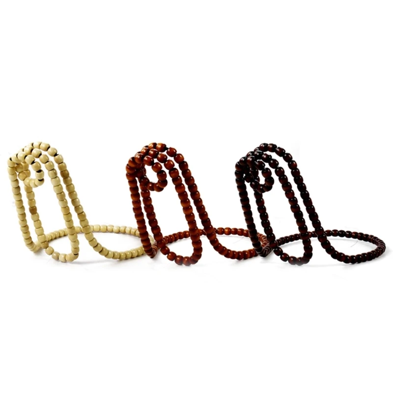 

Creativity Wood Beaded Necklace Wine Rack Wine Bottle Clamp Holder Suspended Champagne Small Ornaments