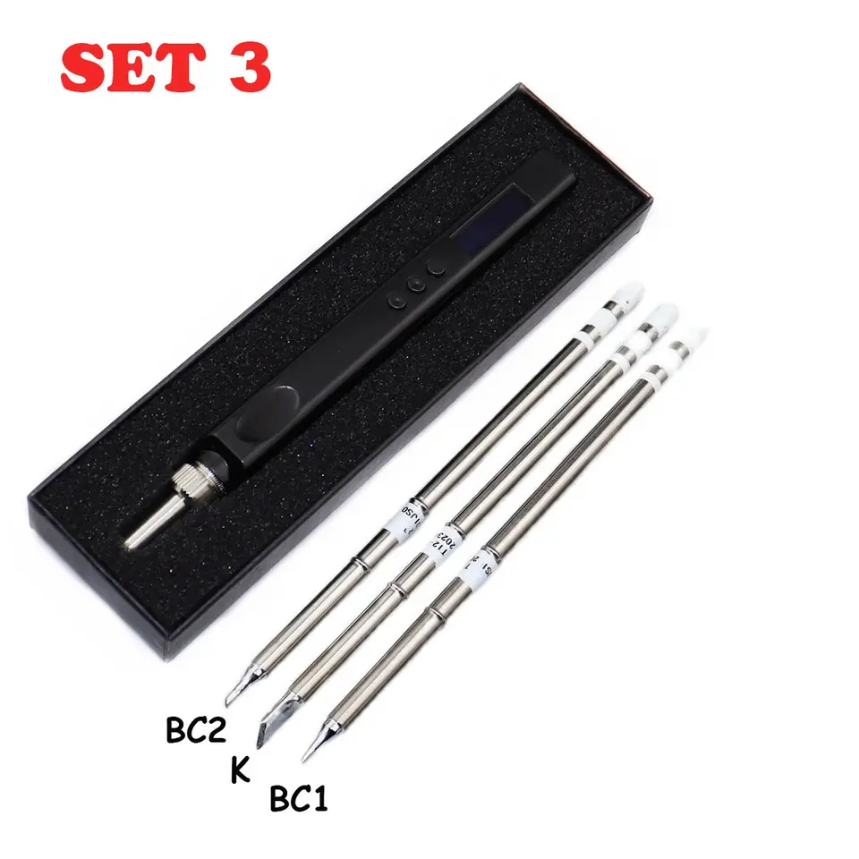 JV100 T12 OLED Mini Electric Soldering Iron Kit PD USB-C Repair Tool Adjustable Temp Portable Solder Welding Station Heat Pencil image 13