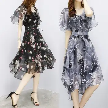 Women's Floral Chiffon Dress 2