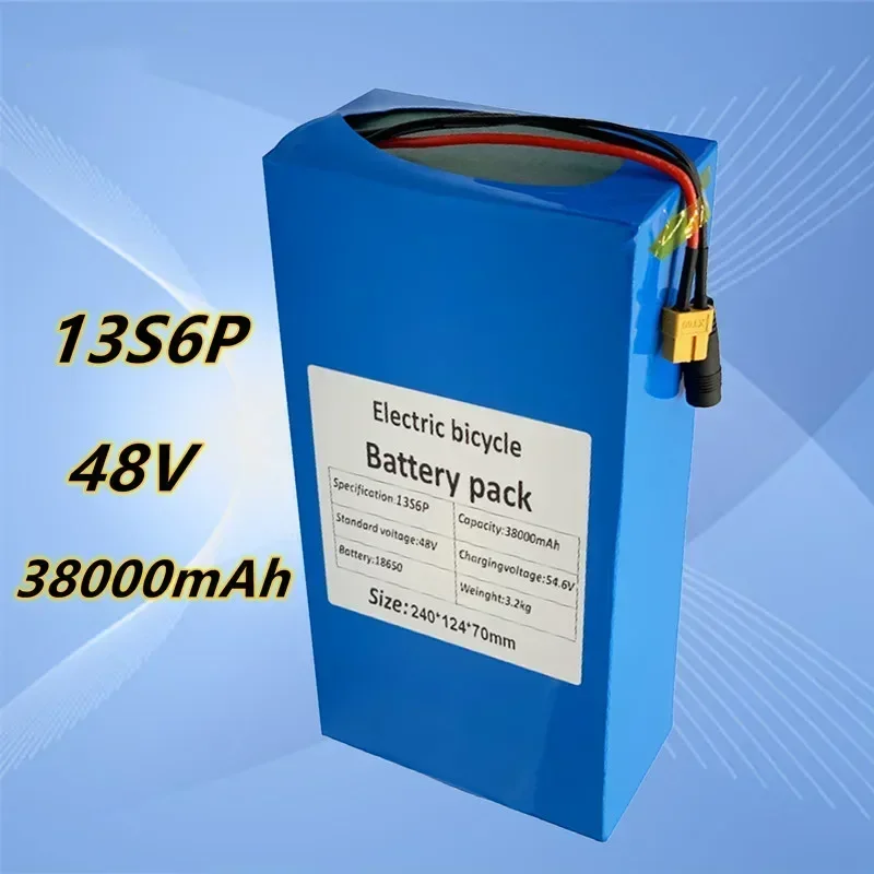 13s6p 100% brand new 48V 38ah lithium battery pack 38000mAh 48V 2000W Citycoco electric scooter battery with built-in 50A BMS