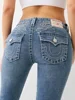 Retro Buddha Logo Label Embroidered Blue Baggy Jeans Woman Gothic Jeans Wide Leg Trousers American Y2k Harajuku Streetwear 1