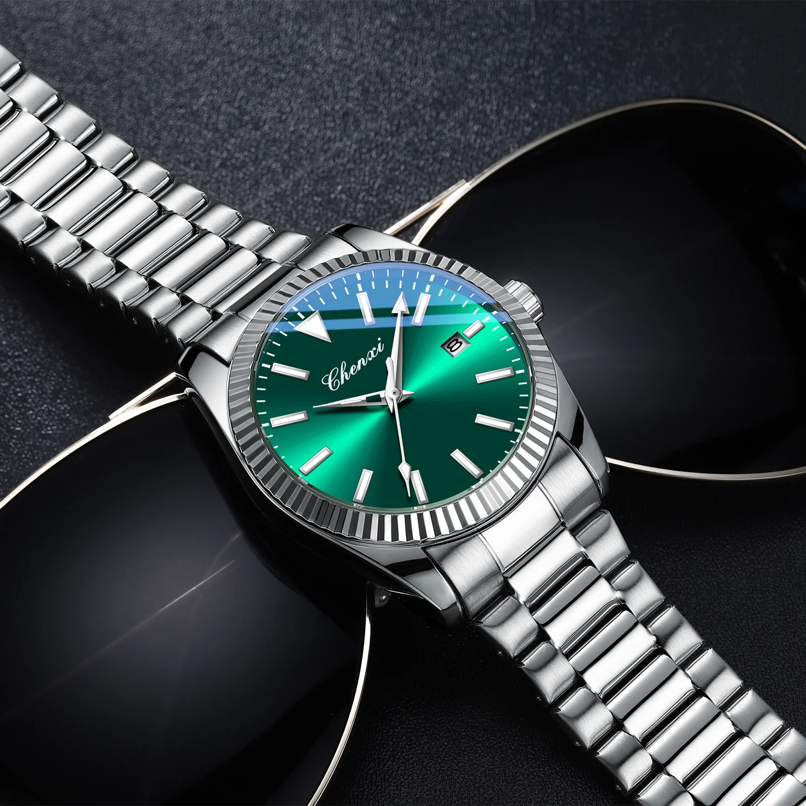 Luxury Classic Automatic Watch For Man 40mm High Quality Luminous Waterproof Calendar Stainless Steel Mechanical Watches CHENXI