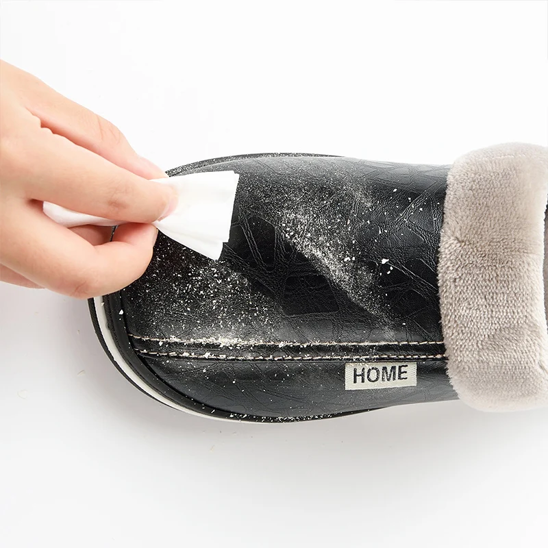 Water Repellent Home Slippers Soft Cozy House Slippers Anti-skid Slip-on Shoes Indoor For Men Winter Shoes - Image 5