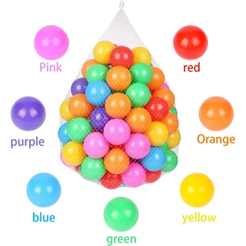 100PCS Outdoor Sport Ball Colorful Soft Water Pool Ocean Wave Ball Baby Children Funny Toys Eco-Friendly Stress Air Ball 3