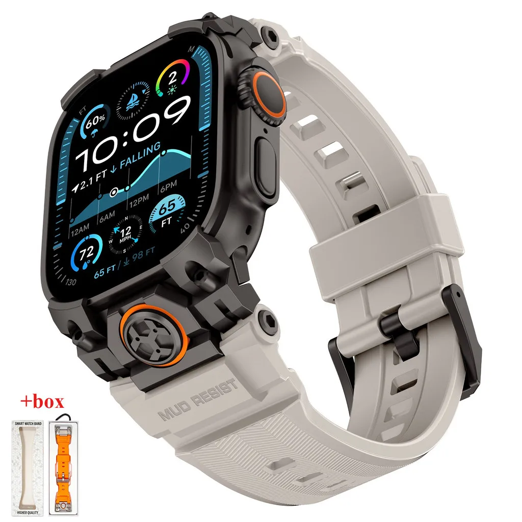 Luxury Titanium Silicone Sports Strap for Apple Watch - Premium Bracelet Accessories