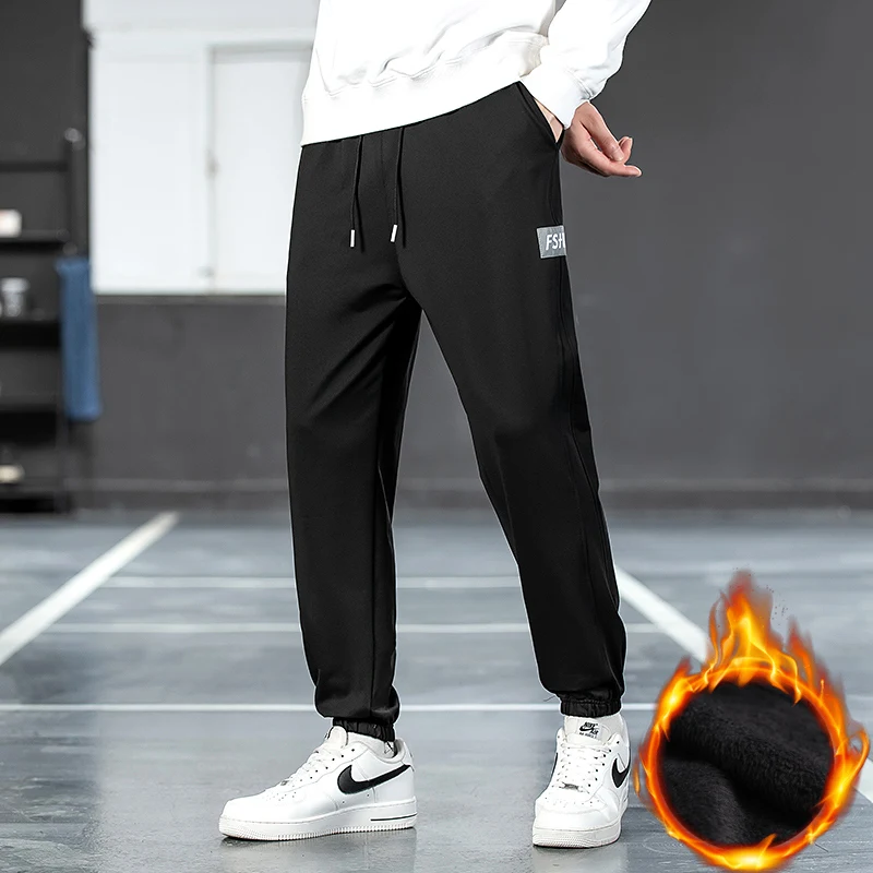 Spring Autumn Elastic Waist Lace Up Loose Casual Pants Male Color Fashion All-match Sweatpants Hombre Trousers Men's Clothing