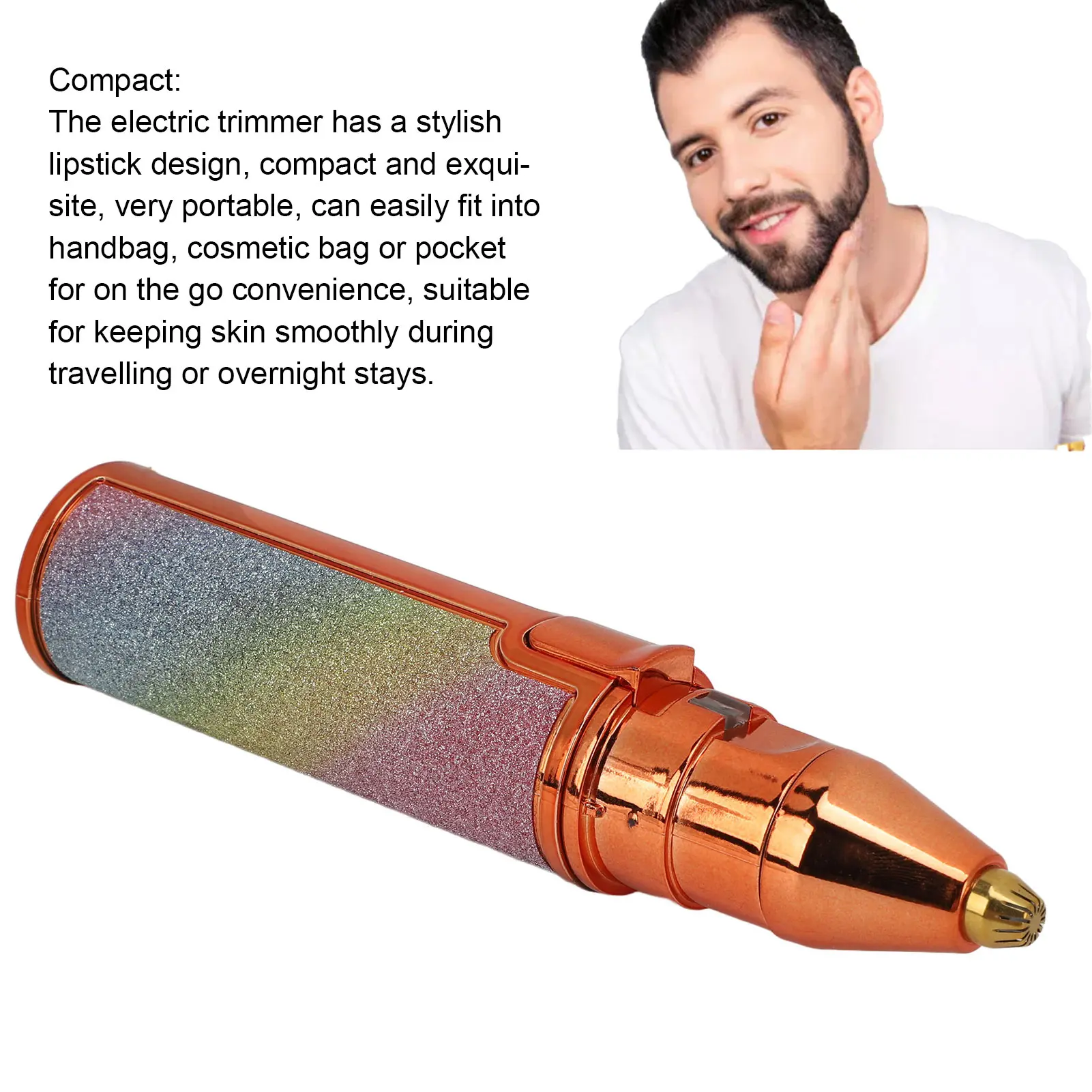 2 in 1 Facial Hair Remover Easy To Clean Multifunctional Mini Facial Hair Removal Trimmer Large Capacity Battery for Arm