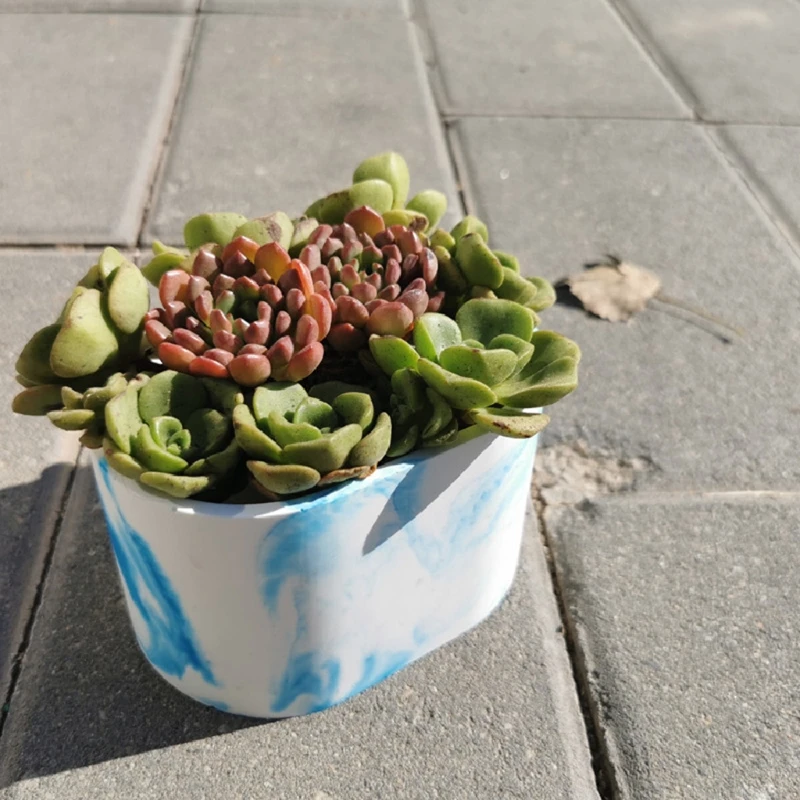 Flower Pot Mold Silicone Succulent Flowerpot Plant Vintage Mould Concrete Cement NEW