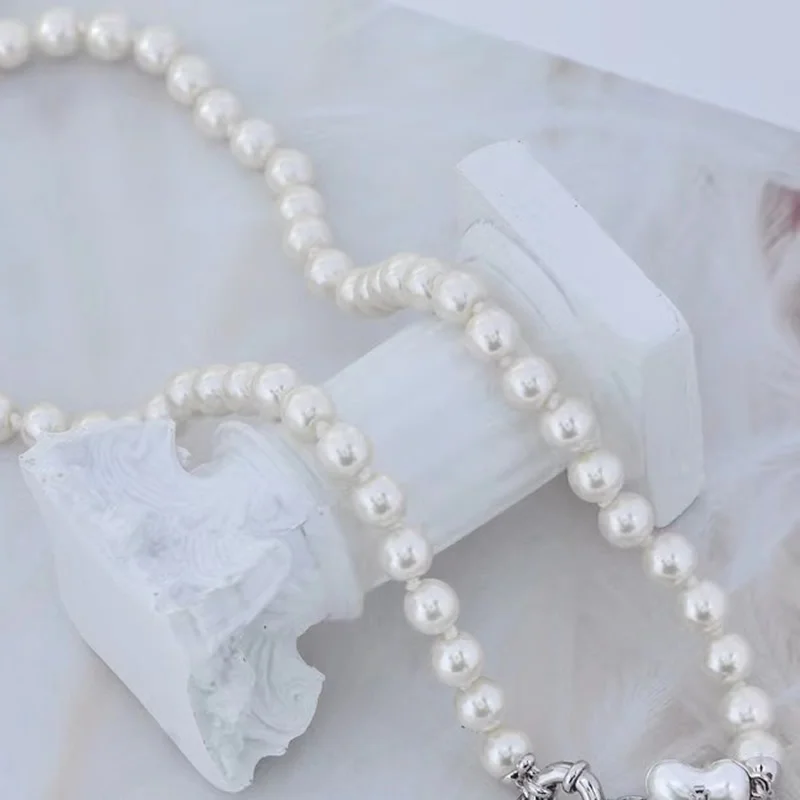 

Highest Quality Making 1 Layer Pearl Love Pendant Saturn Necklace For Wedding Party Valentine Day Fine jewelry