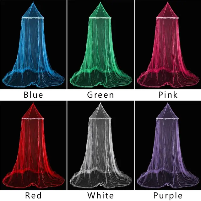 Canopy Encryption Dome Fly Insect Mesh Princess Mosquito Net Repellent Protection Single Entry Bed Decoration 6