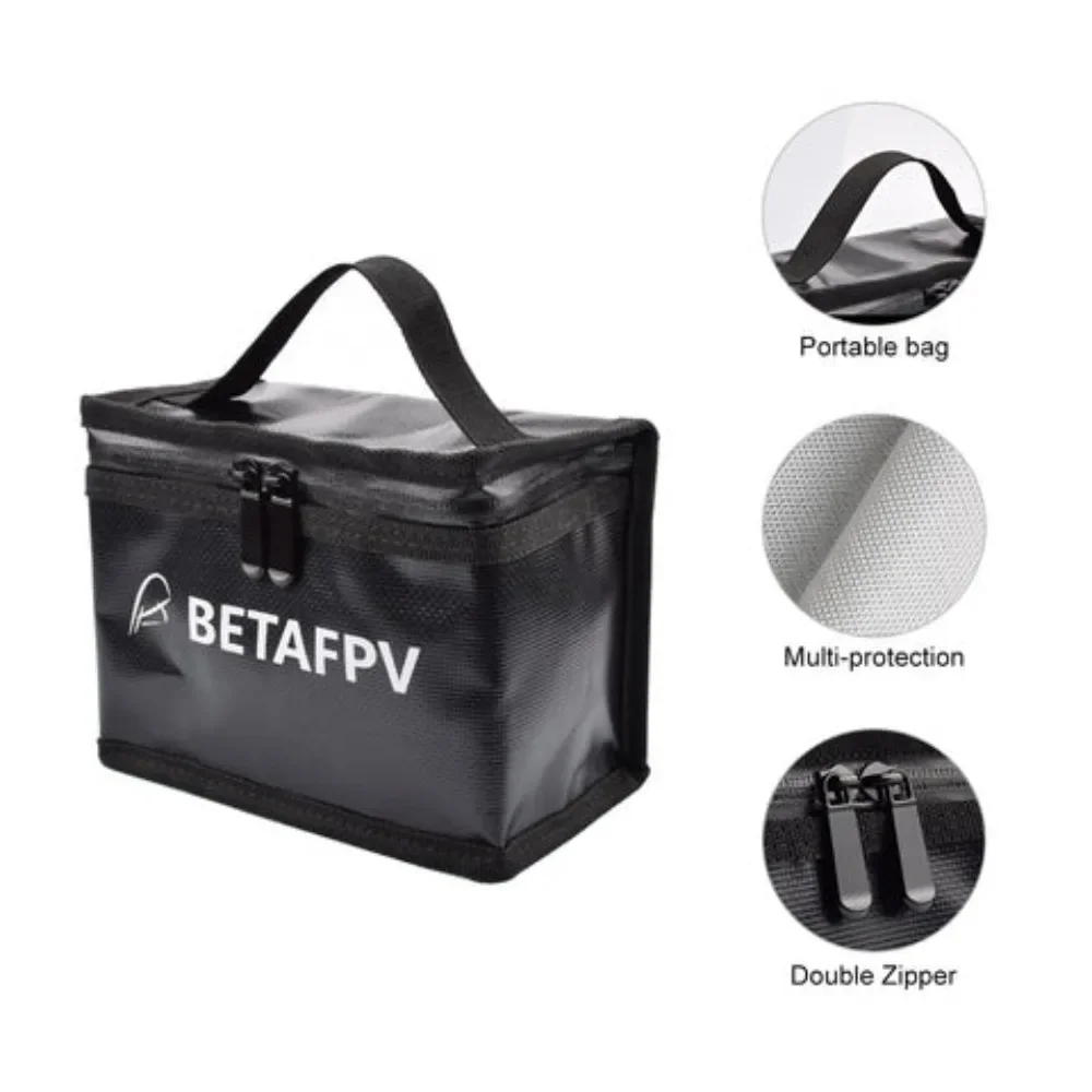 BETAFPV Sac Batterie Lipo Ignifuge Antidéflagrant - Pochettes de Sécurité pour Drone FPV 1-6S LiPo