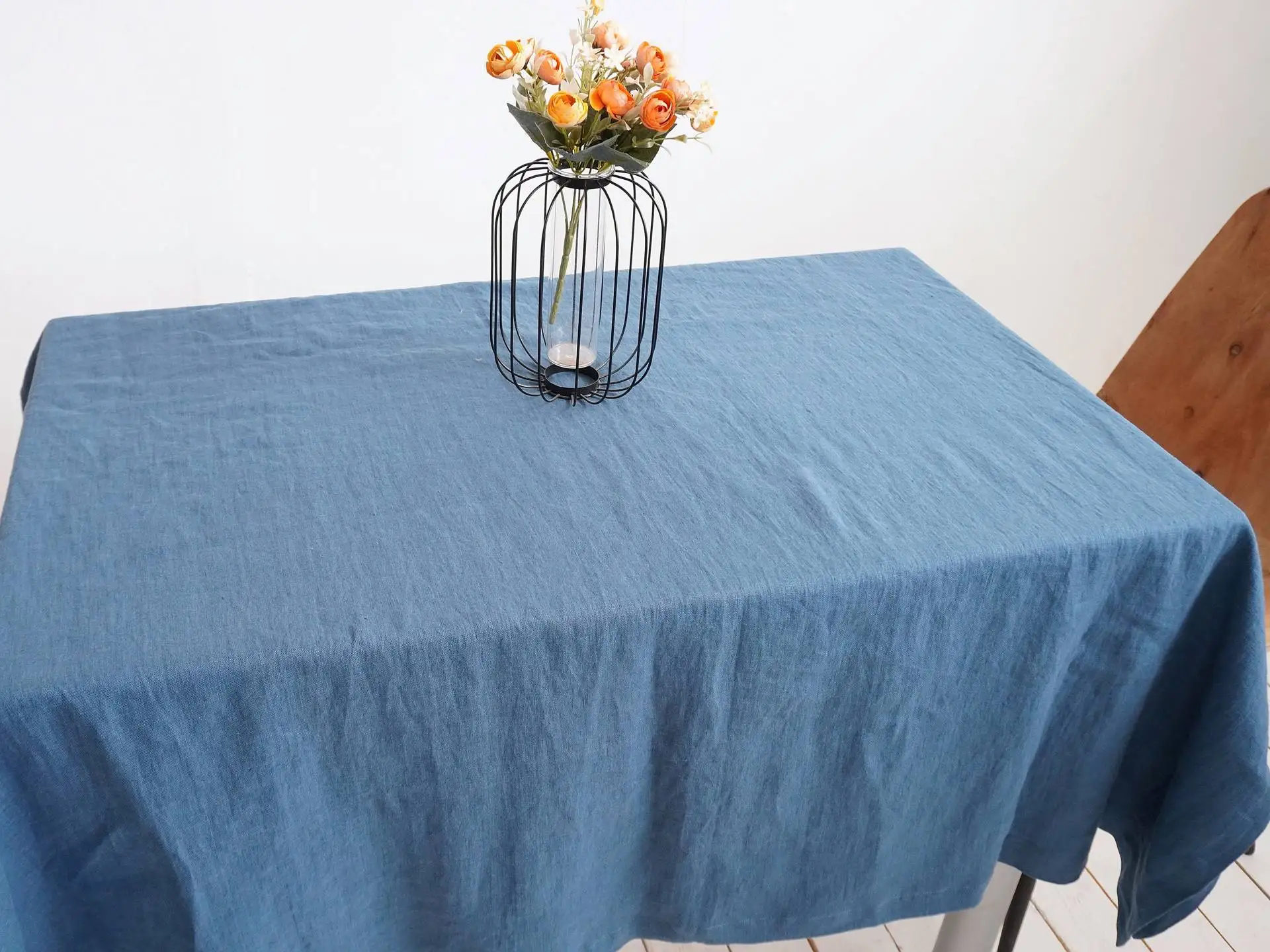 thumbnail image 1 of Mantel de tela Natural 100% Lino puro, cubierta de Mesa de Color sólido para cocina, comedor, fiesta, Decoración de mesa de vacaciones, 1 of 5