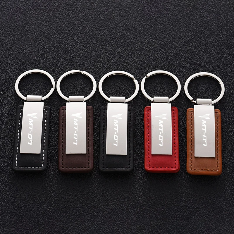 

High-quality leather alloy keychain motorcycle parts general models For Yamaha MT MT01 MT03 MT07 MT09 MT10 Key