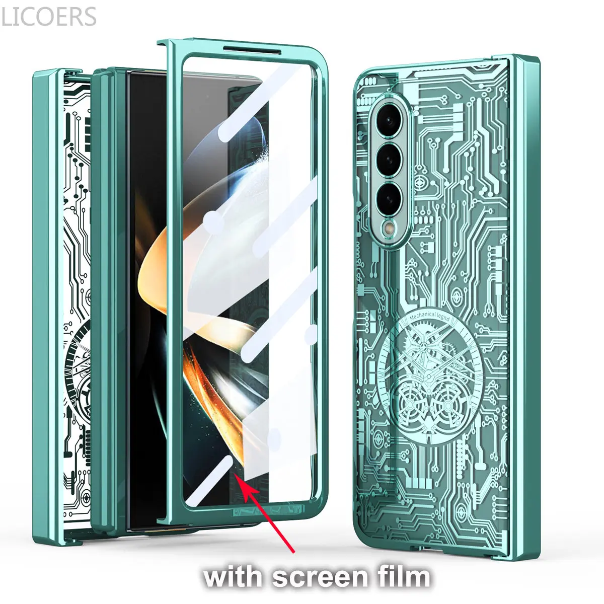 

Защитный чехол с защитой от царапин для Samsung Galaxy Z Fold 4 3