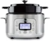 5 Quart 7-in-1 Electric Slow Cooker with Stainless Steel and Cast Iron, 1200W - Black Enamel Crock 1